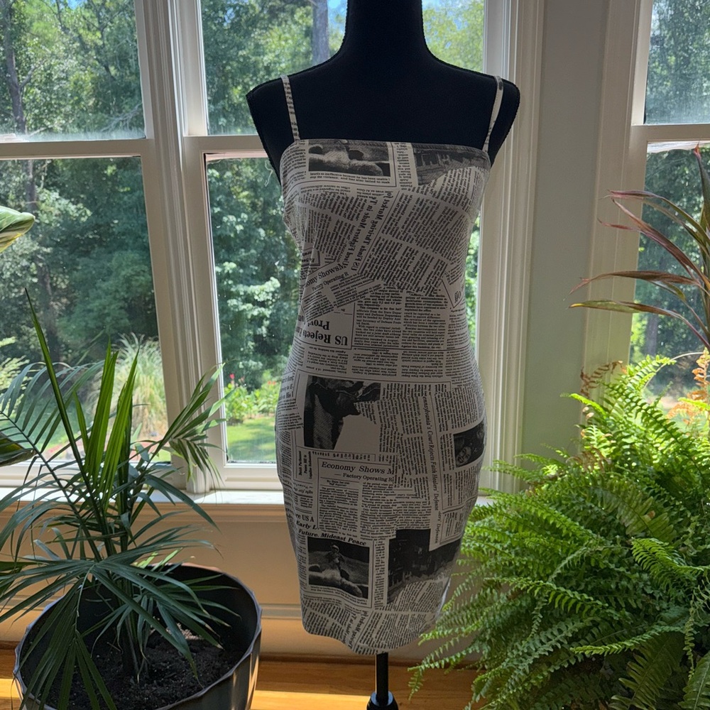 SHEIN Newspaper Dress
